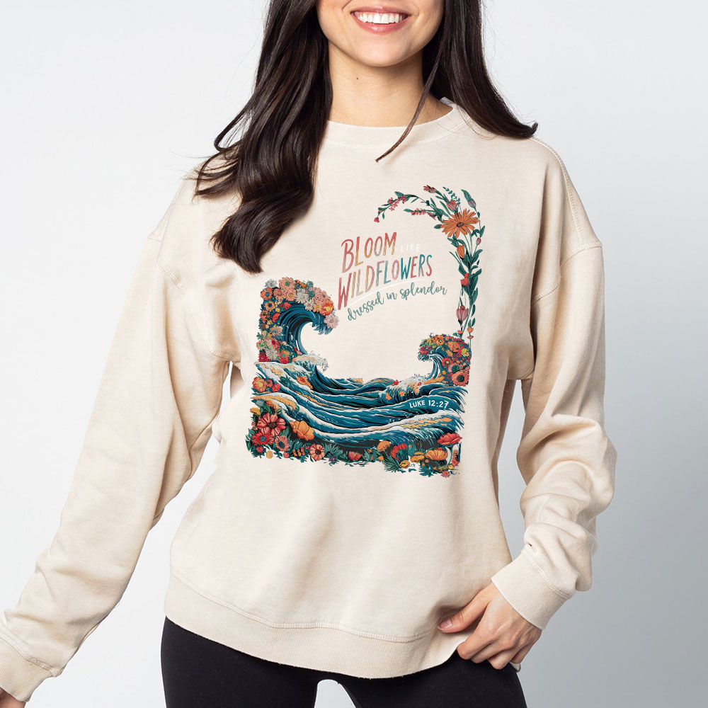 BLoom Wildflowers Chrsitian Washed Sweatshirt