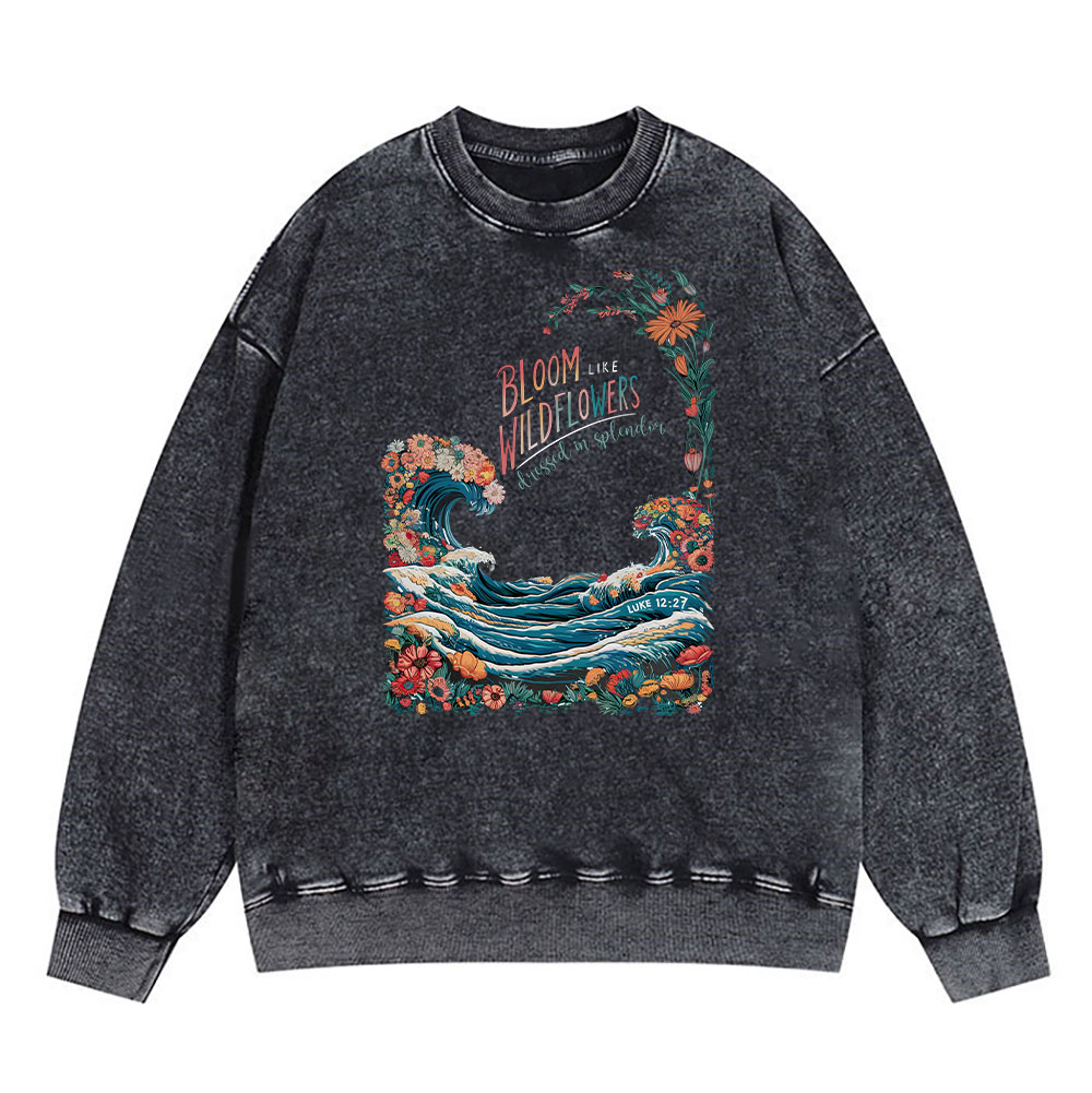 BLoom Wildflowers Chrsitian Washed Sweatshirt