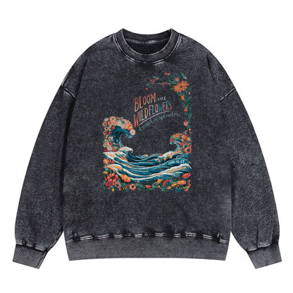 BLoom Wildflowers Chrsitian Washed Sweatshirt