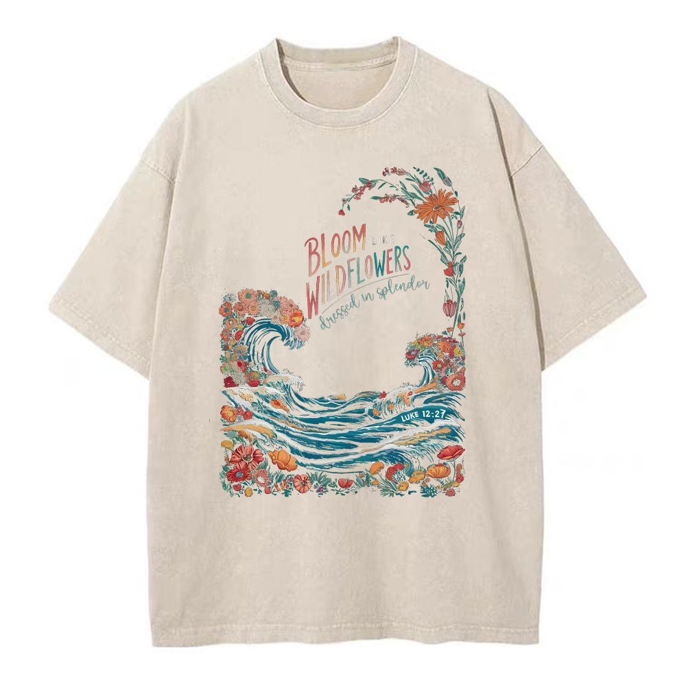 BLoom Wildflowers Chrsitian Washed T-Shirt