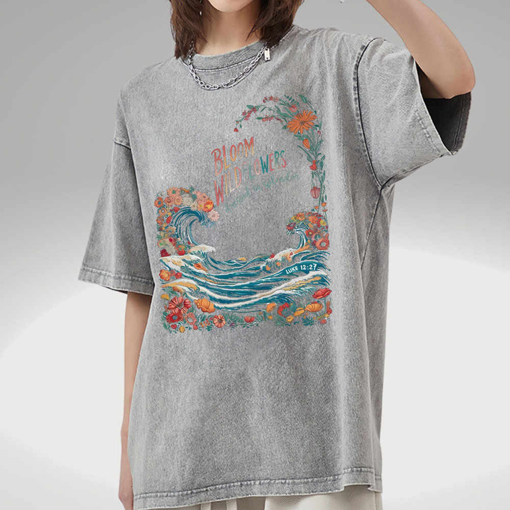 BLoom Wildflowers Chrsitian Washed T-Shirt
