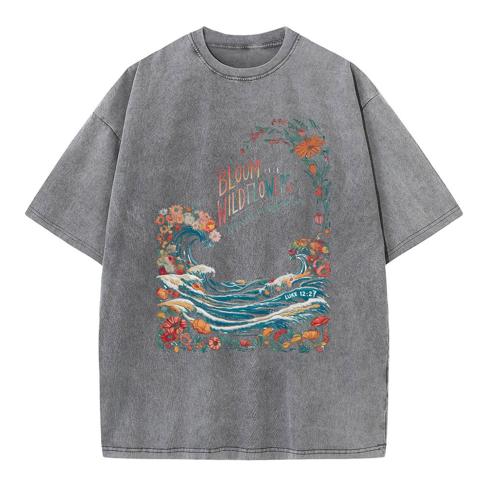 BLoom Wildflowers Chrsitian Washed T-Shirt