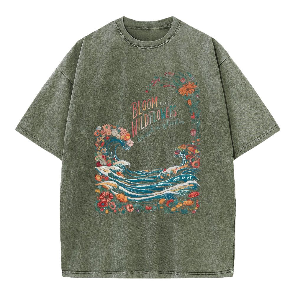 BLoom Wildflowers Chrsitian Washed T-Shirt