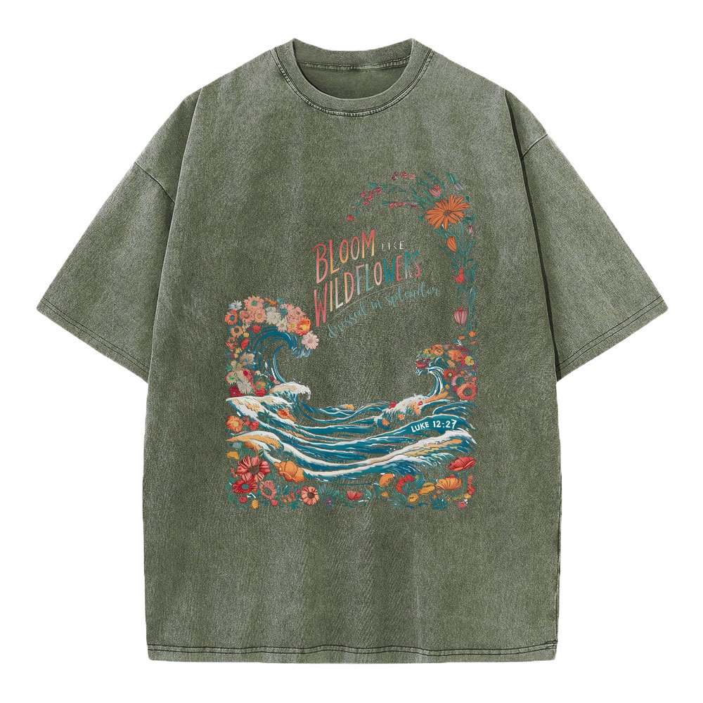 BLoom Wildflowers Chrsitian Washed T-Shirt