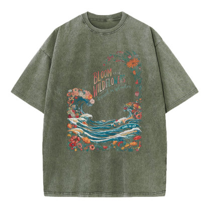 BLoom Wildflowers Chrsitian Washed T-Shirt