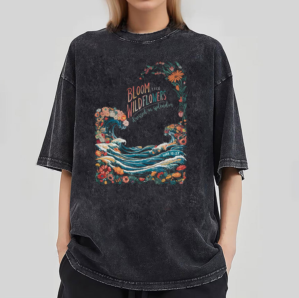 BLoom Wildflowers Chrsitian Washed T-Shirt