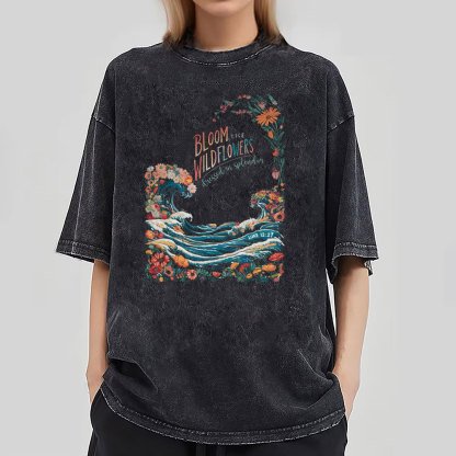 BLoom Wildflowers Chrsitian Washed T-Shirt