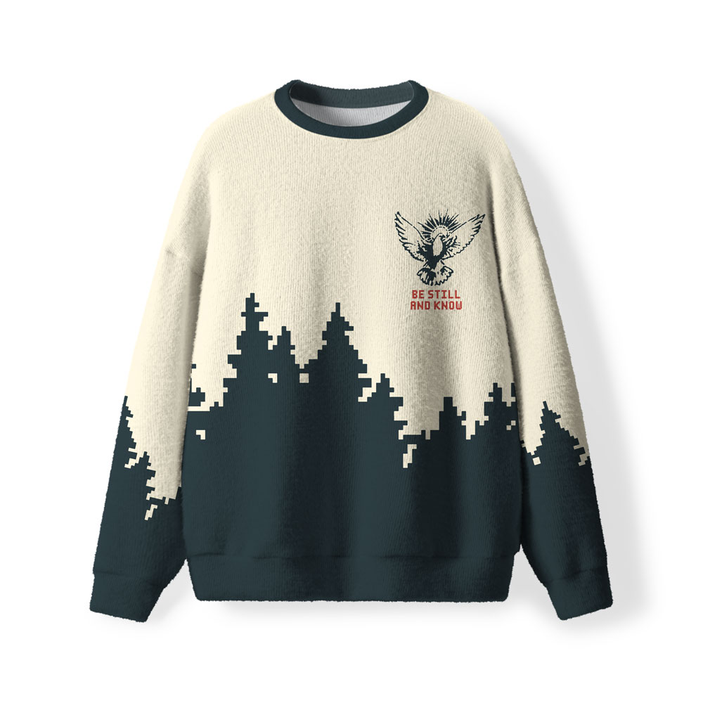 Be Still And Know Furry Christian Lightweight Sweater