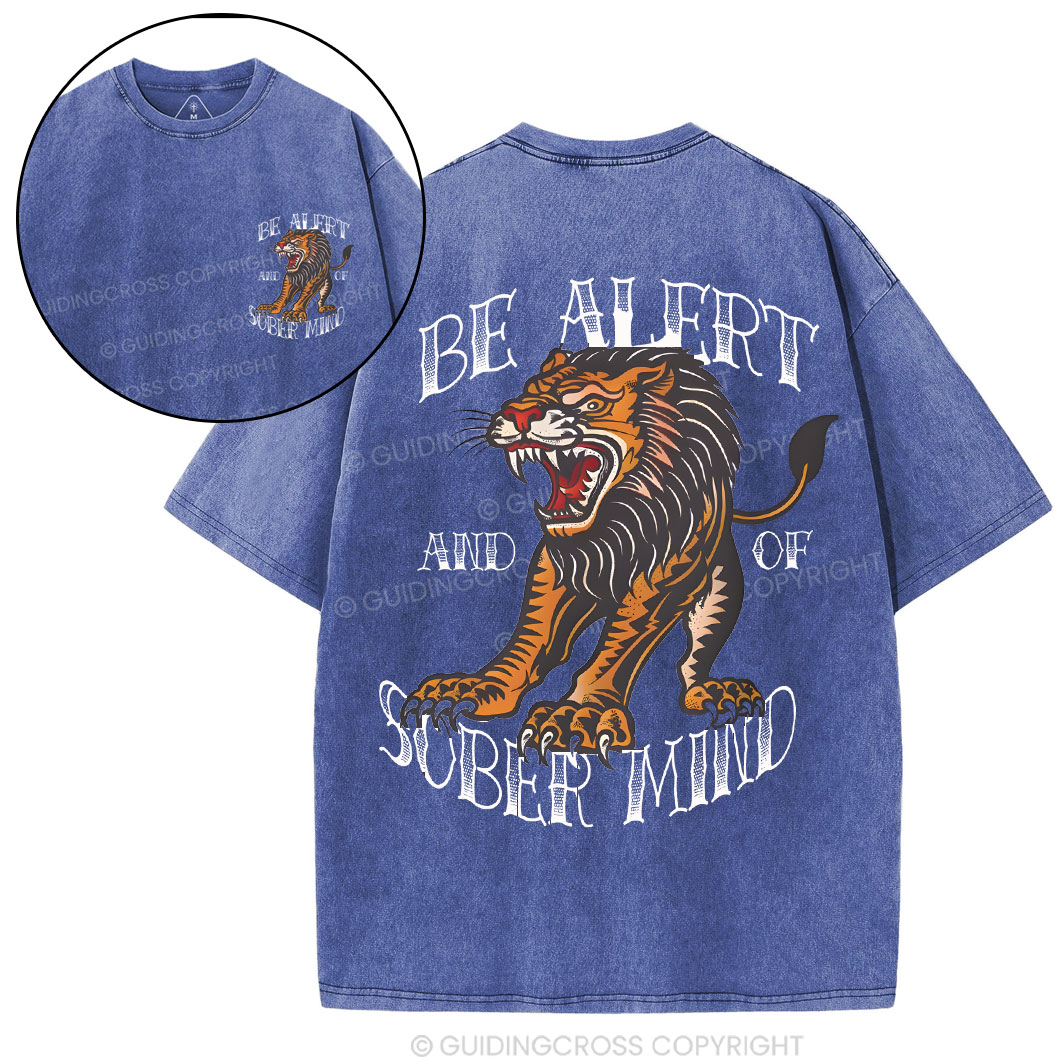 Be Alert And Of Sober Mind Chirstian Washed T-Shirt