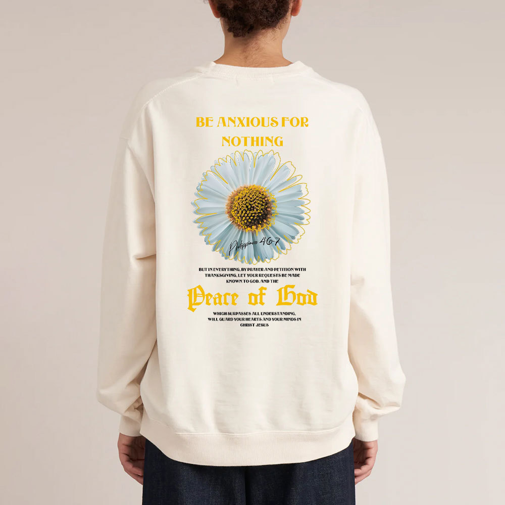 Be Anxious For Nothing Chirstian Washed Sweatshirt
