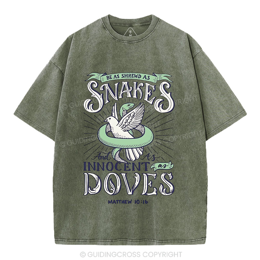 Be As Shrewd As Snakes And Innocent As Doves Christian Washed T-Shirt