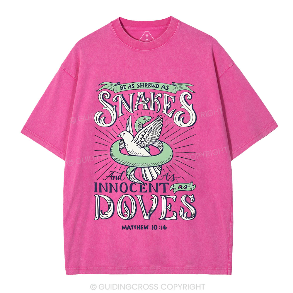 Be As Shrewd As Snakes And Innocent As Doves Christian Washed T-Shirt
