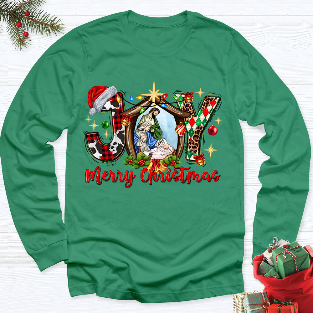 Be Joyful In Christmas Christian Long Sleeve T-Shirt