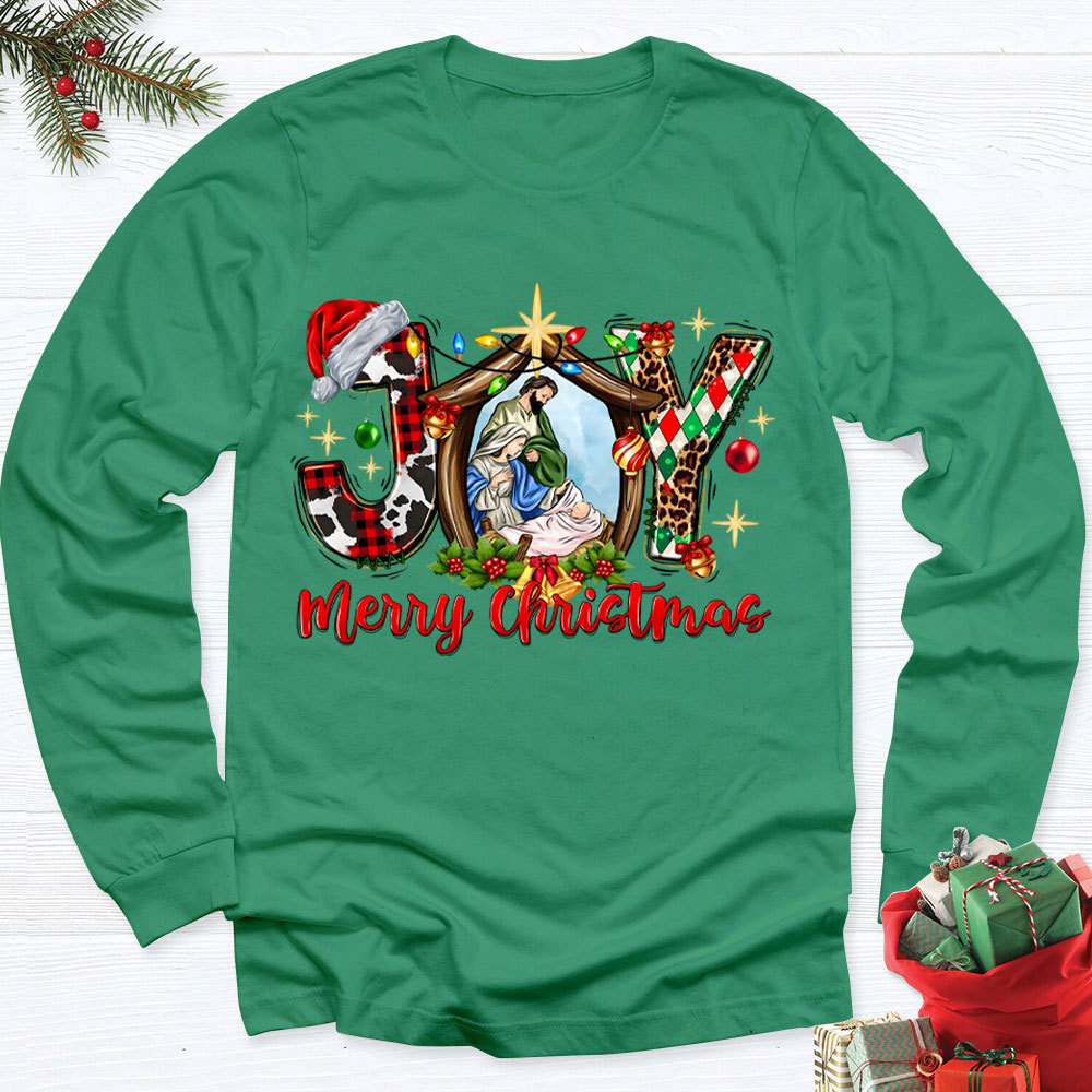 Be Joyful In Christmas Christian Long Sleeve T-Shirt