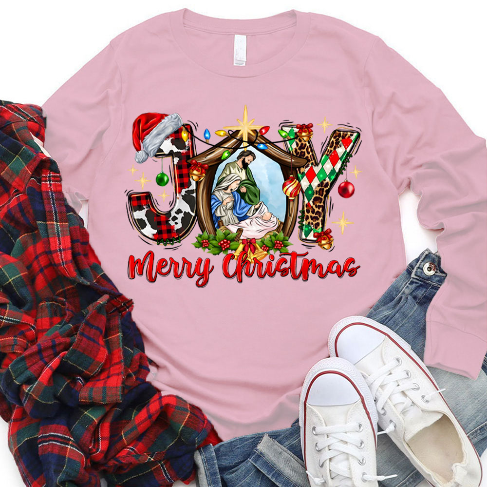 Be Joyful In Christmas Christian Long Sleeve T-Shirt