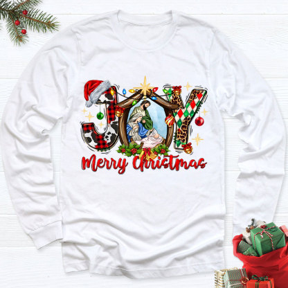 Be Joyful In Christmas Christian Long Sleeve T-Shirt