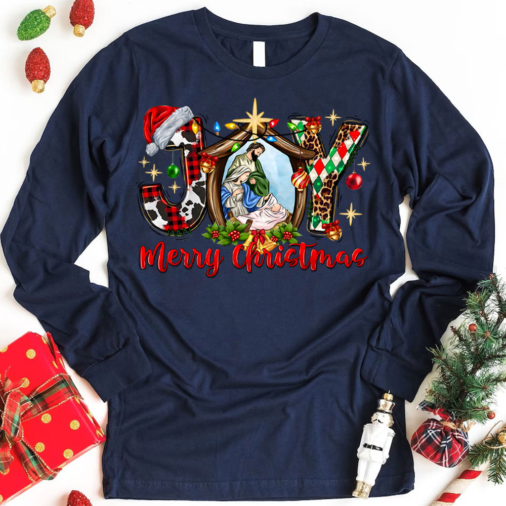 Be Joyful In Christmas Christian Long Sleeve T-Shirt