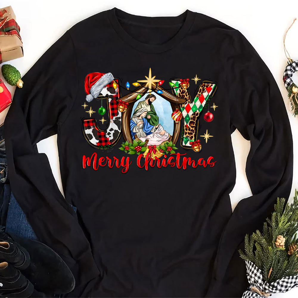 Be Joyful In Christmas Christian Long Sleeve T-Shirt