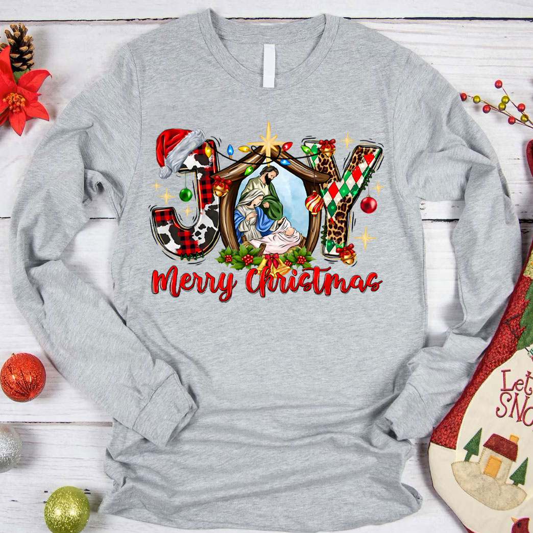 Be Joyful In Christmas Christian Long Sleeve T-Shirt