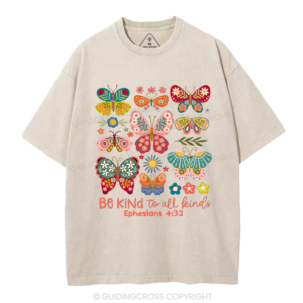Be Kind To All Kinds Christian Washed T-Shirt