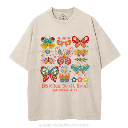 Be Kind To All Kinds Christian Washed T-Shirt
