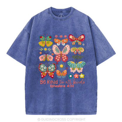 Be Kind To All Kinds Christian Washed T-Shirt