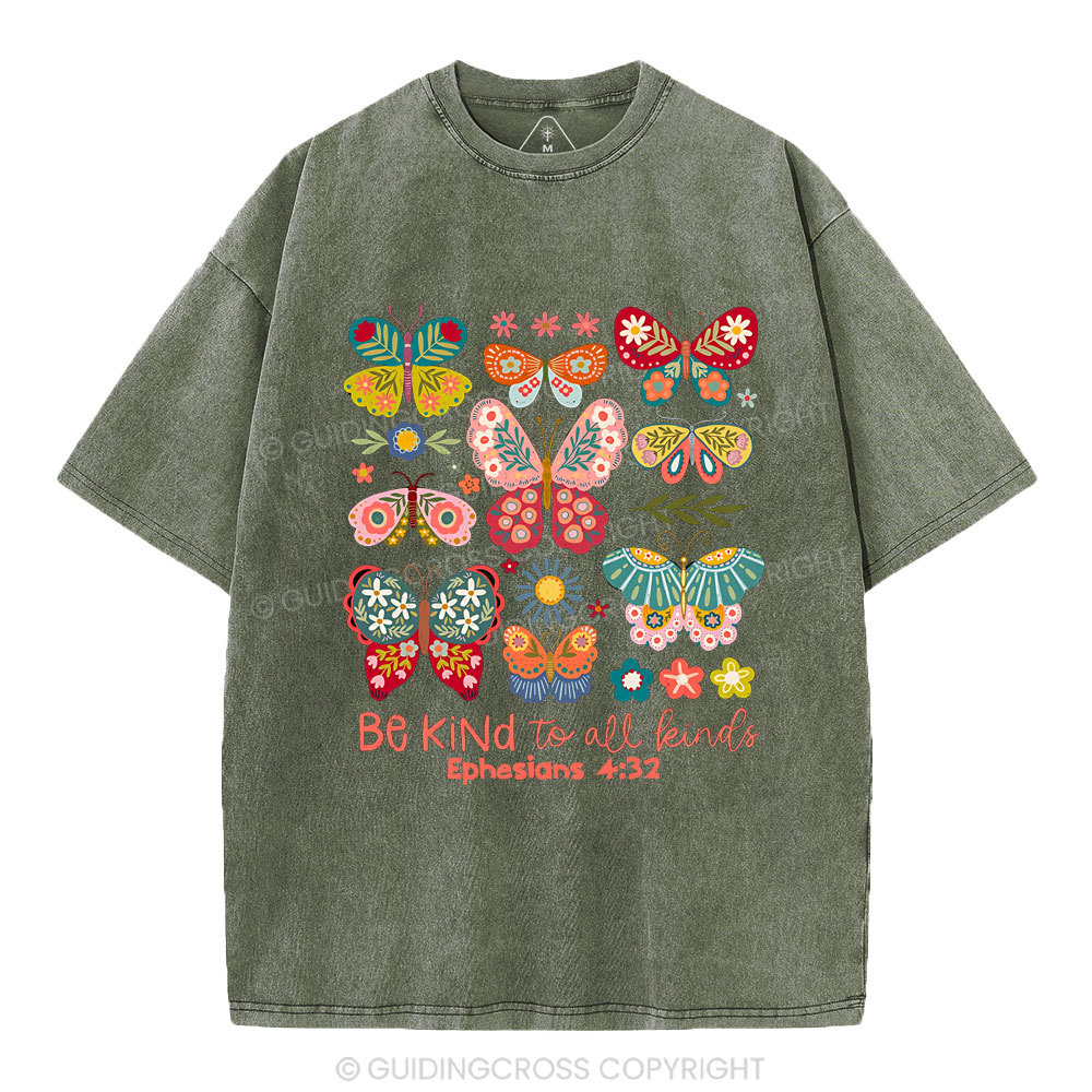 Be Kind To All Kinds Christian Washed T-Shirt