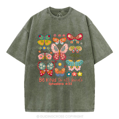 Be Kind To All Kinds Christian Washed T-Shirt