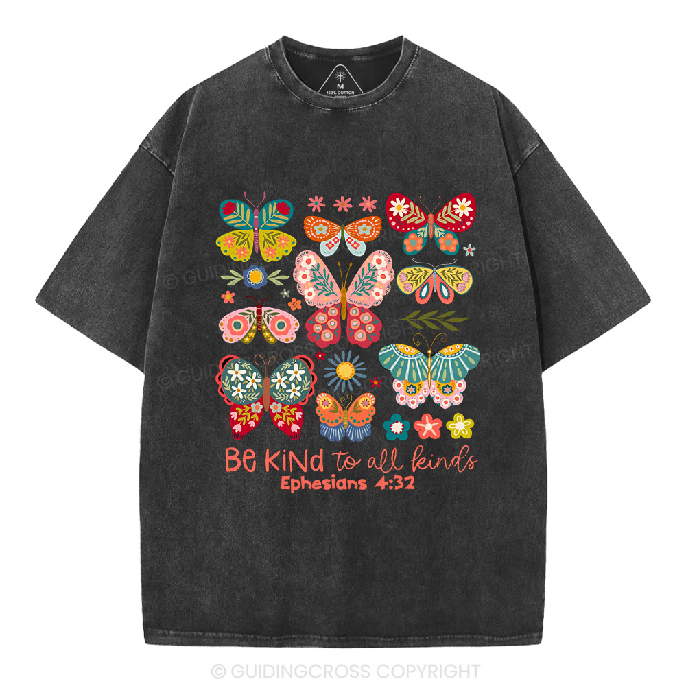 Be Kind To All Kinds Christian Washed T-Shirt
