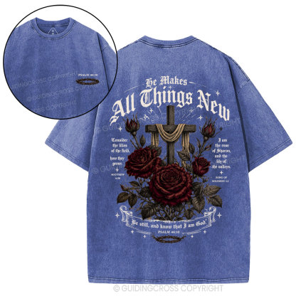 Be Makes All Things New Christian Washed T-Shirt
