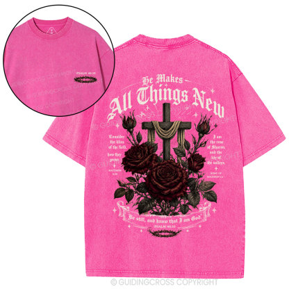 Be Makes All Things New Christian Washed T-Shirt