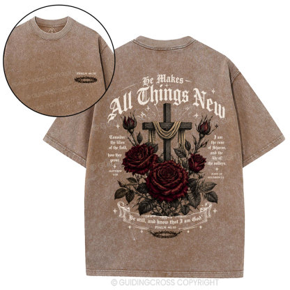 Be Makes All Things New Christian Washed T-Shirt