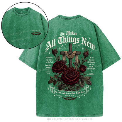 Be Makes All Things New Christian Washed T-Shirt