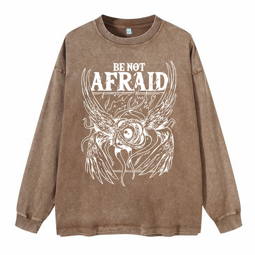 Be Not Afraid Washed Long Sleeve T-Shirt