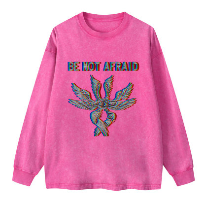 Be Not Afraid Chrisitan Washed Long Sleeve T-Shirt