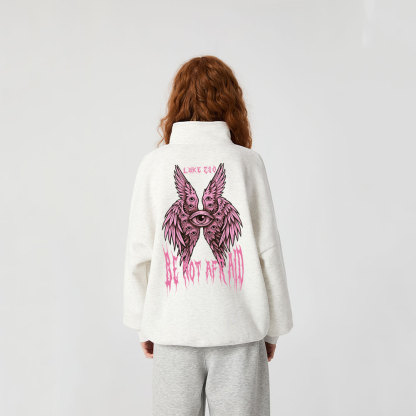 Be Not Afraid Christian Half Zip Fleece Sweatshirt