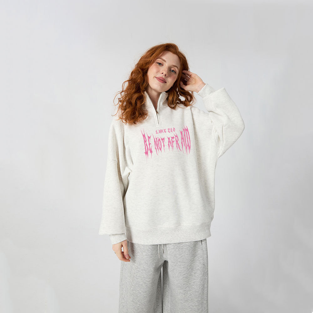 Be Not Afraid Christian Half Zip Fleece Sweatshirt