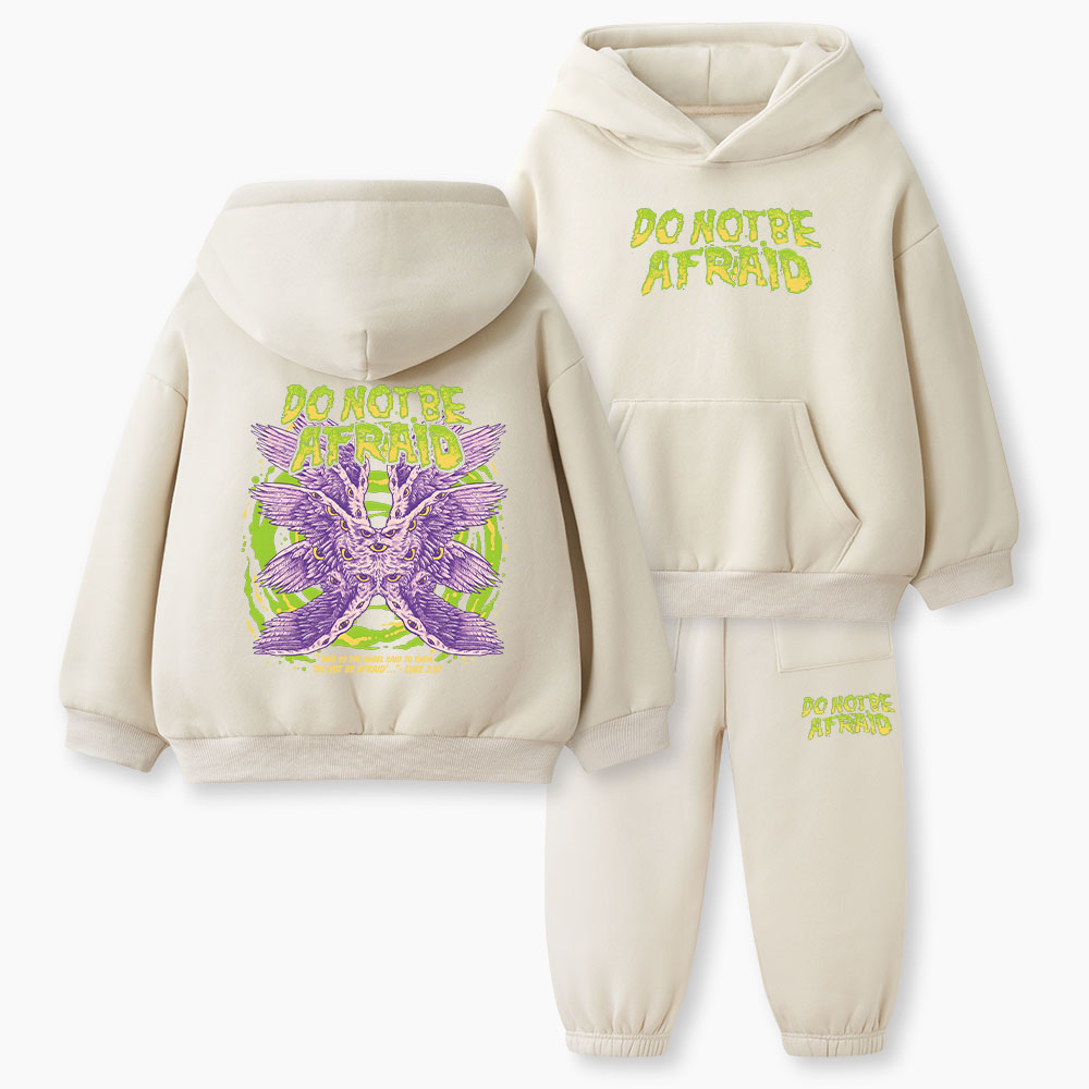 Be Not Afraid Christian Kid Fleece Hoodie Set