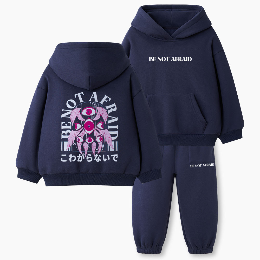 Be Not Afraid Christian Kid Fleece Hoodie Set