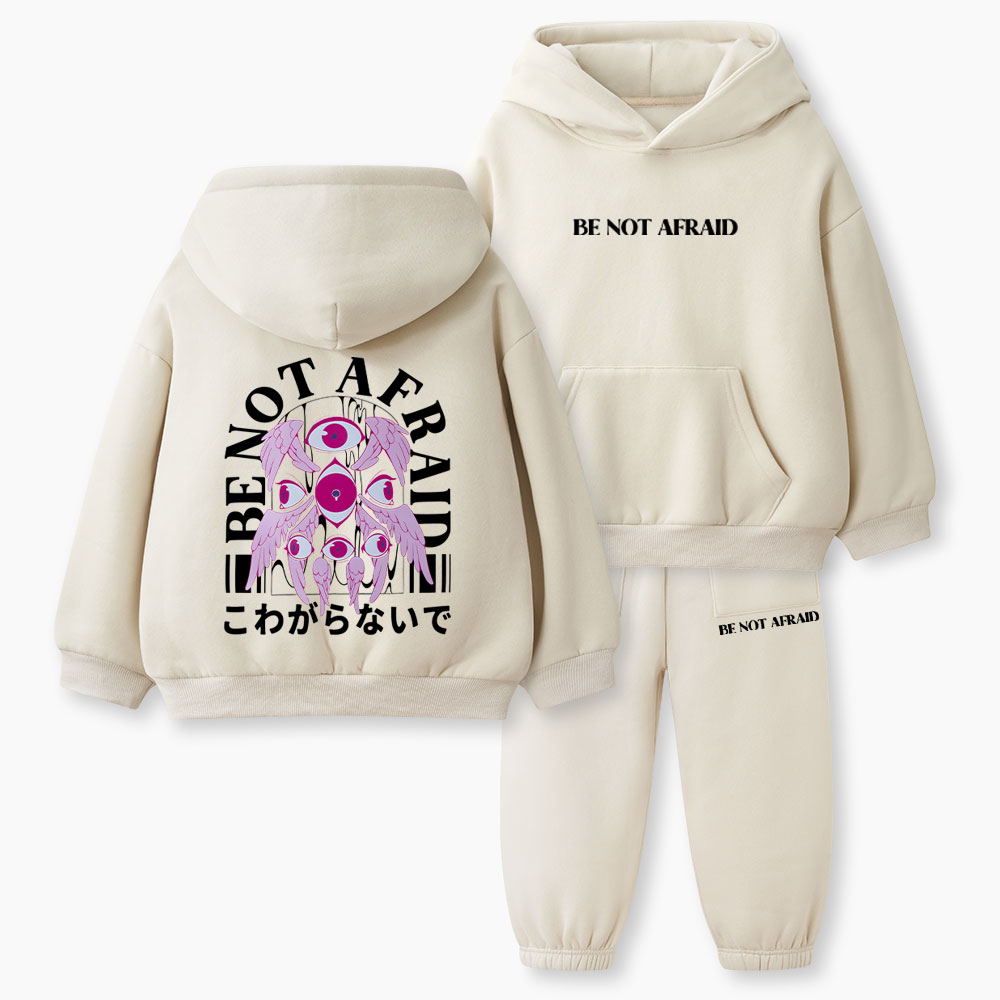 Be Not Afraid Christian Kid Fleece Hoodie Set