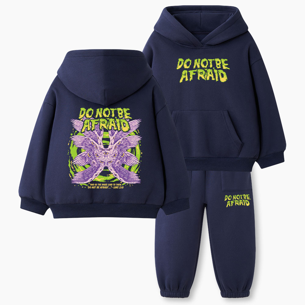 Be Not Afraid Christian Kid Fleece Hoodie Set