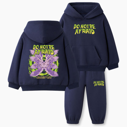 Be Not Afraid Christian Kid Fleece Hoodie Set
