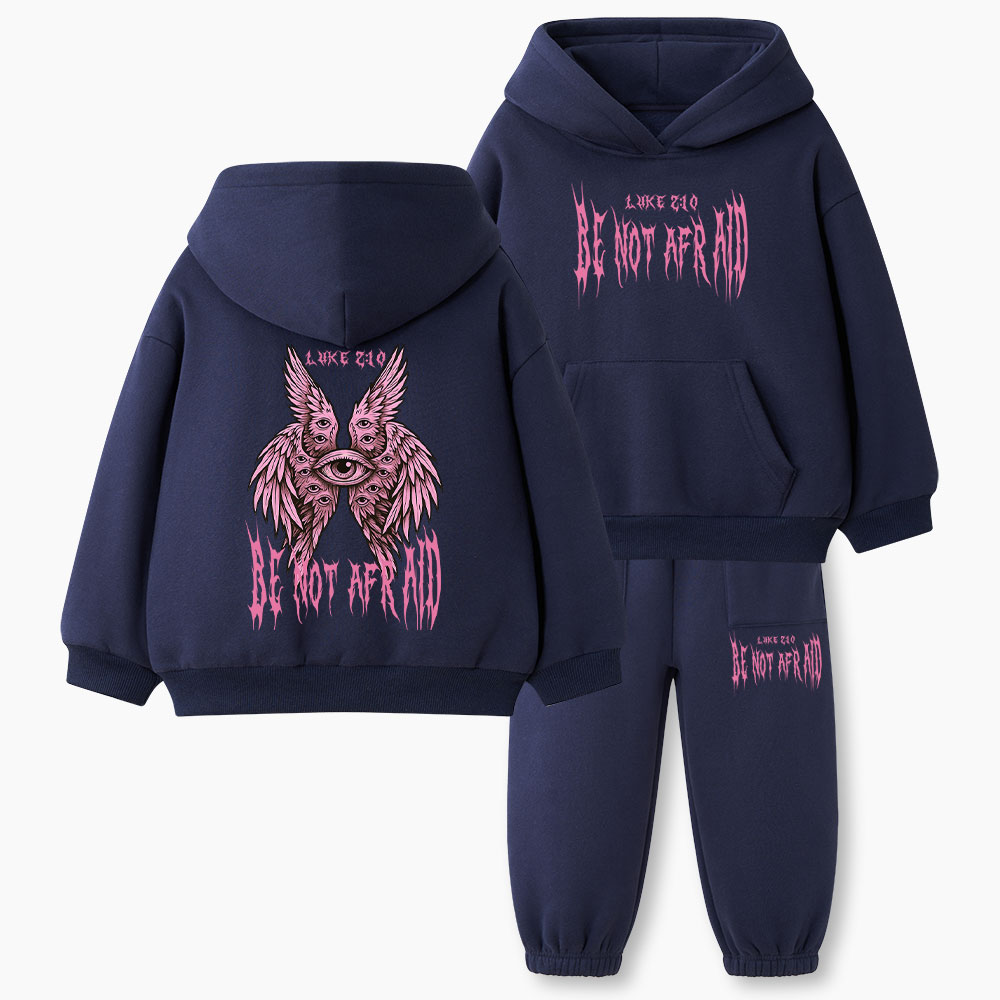 Be Not Afraid Christian Kid Fleece Hoodie Set