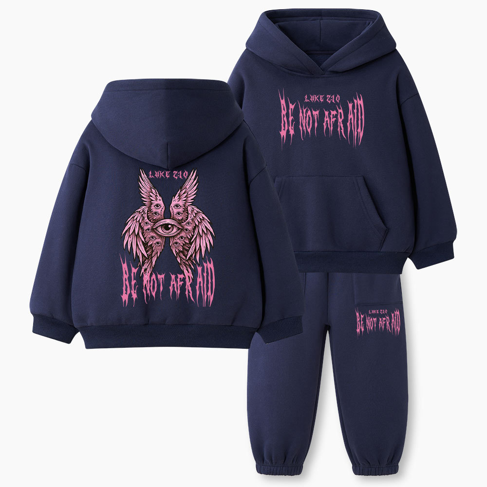 Be Not Afraid Christian Kid Fleece Hoodie Set