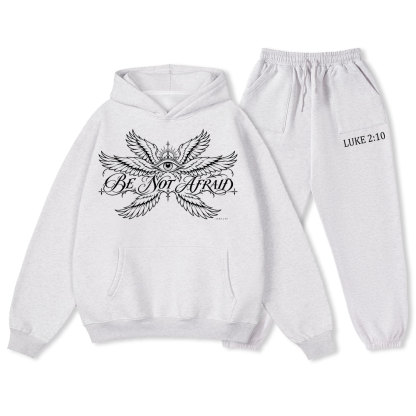 Be Not Afraid Christian Premium Fleece Hoodie Set