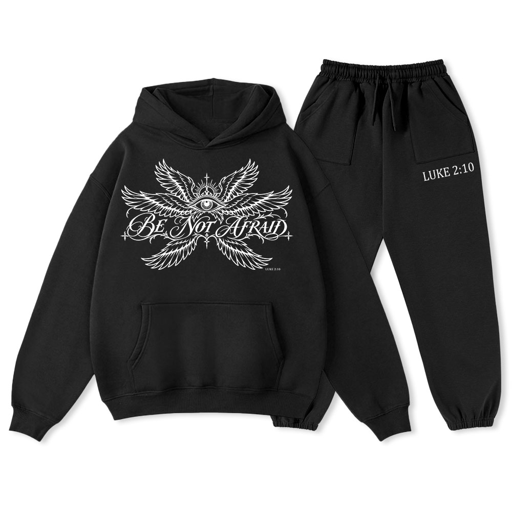 Be Not Afraid Christian Premium Fleece Hoodie Set