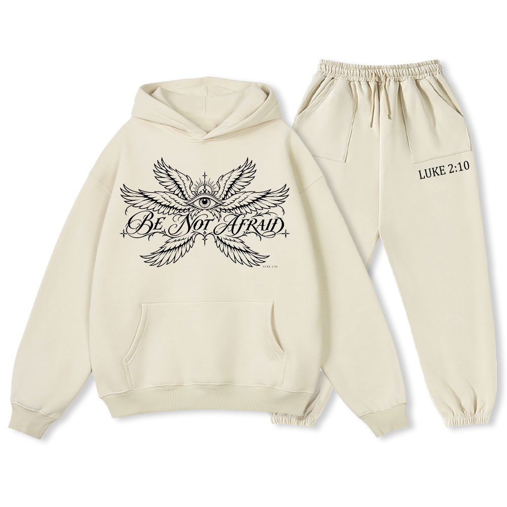 Be Not Afraid Christian Premium Fleece Hoodie Set