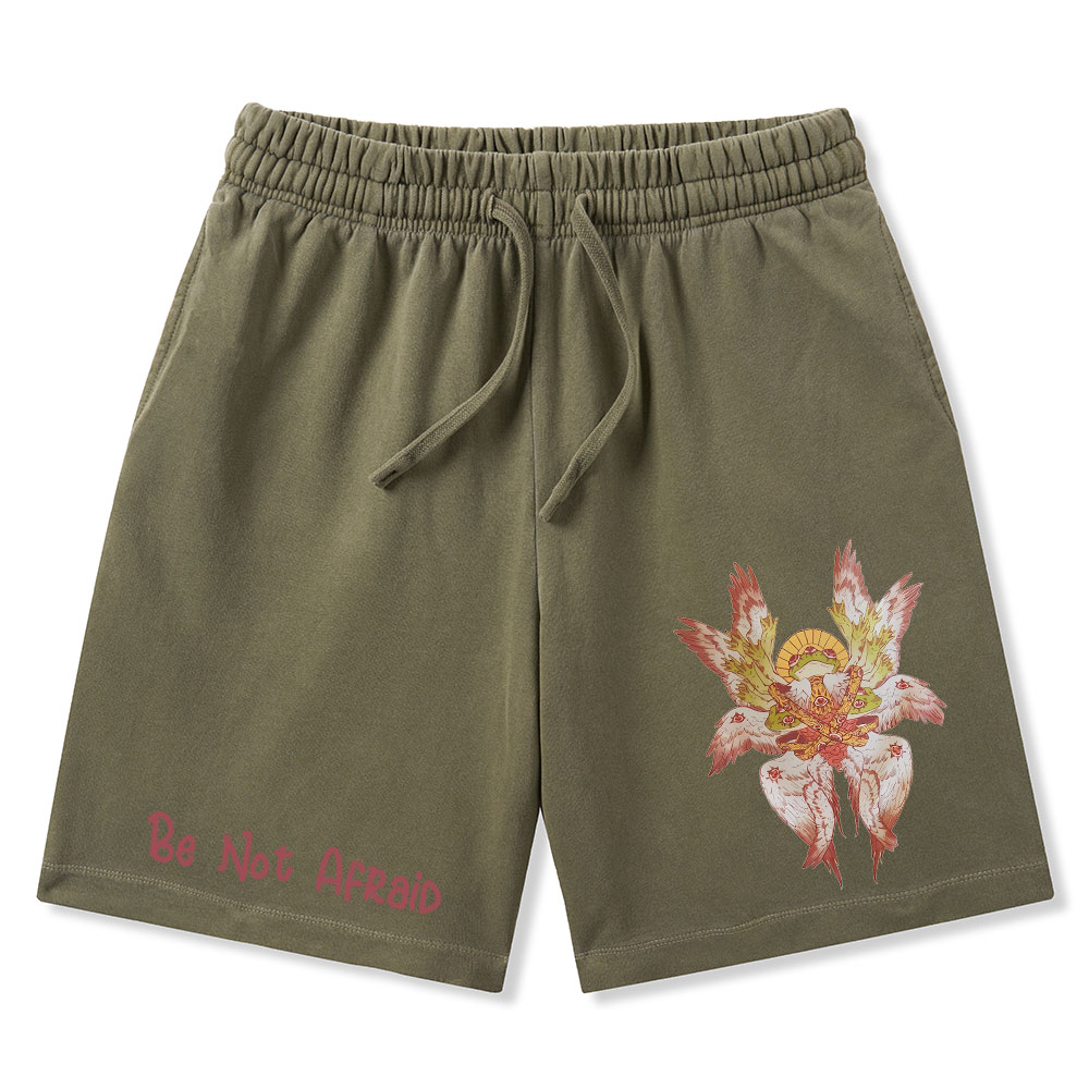 Be Not Afraid Christian Washed Shorts