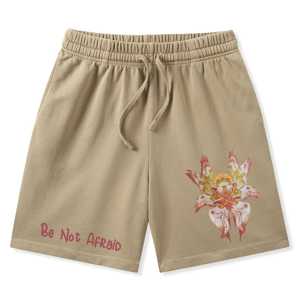 Be Not Afraid Christian Washed Shorts