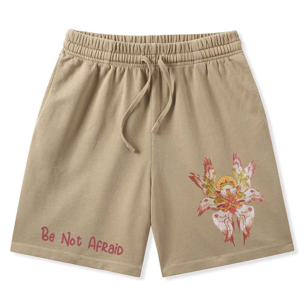 Be Not Afraid Christian Washed Shorts